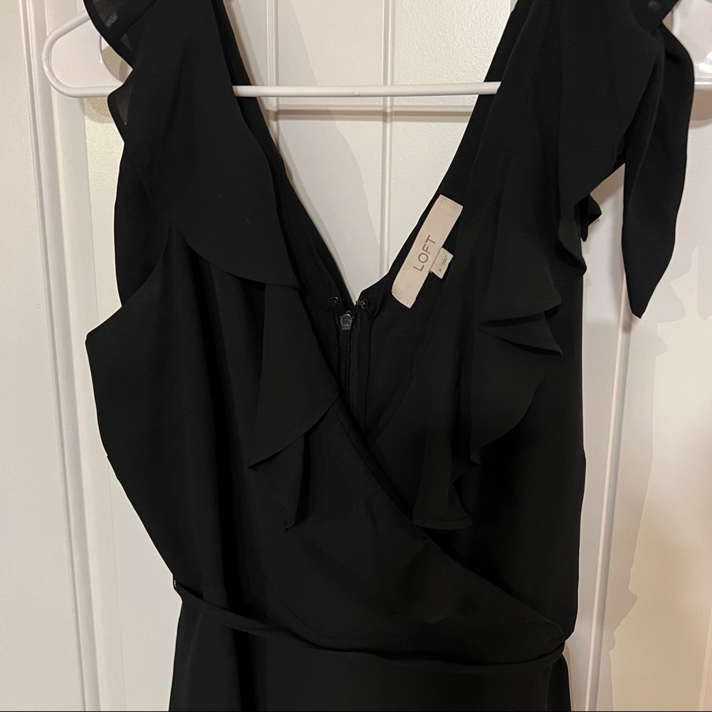 Loft Knee-Length Black Dress